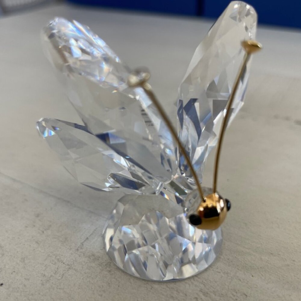 SWAROVSKI BUTTERFLY WITH GOLD MASK RETIRED NO BOX PREOWNED
